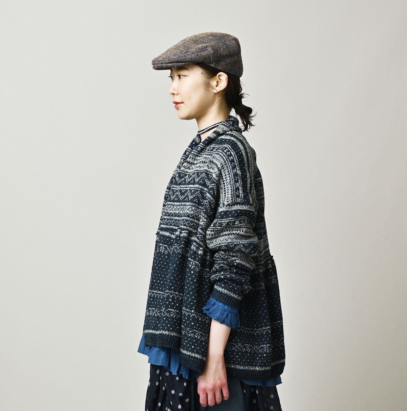 Indigo Nordic Jacquard  Bolero