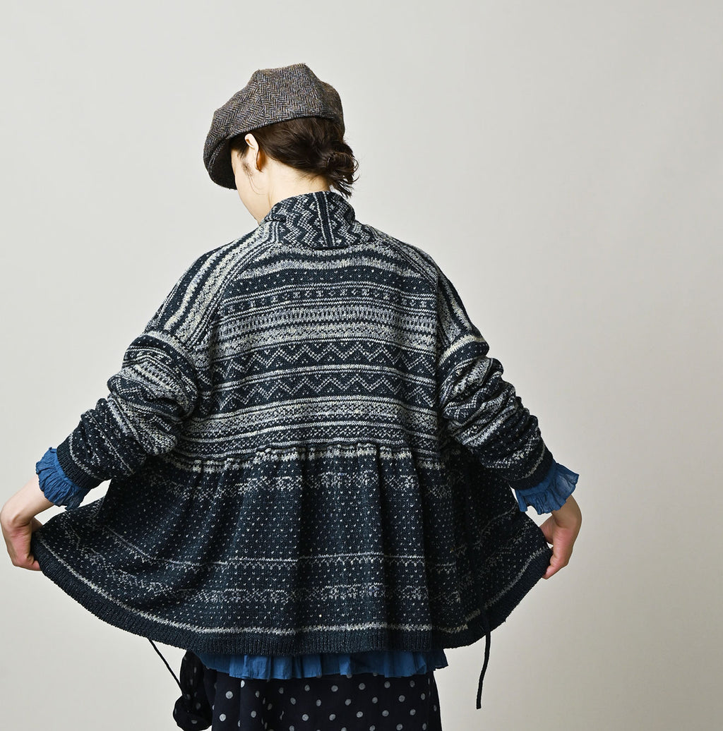 Indigo Nordic Jacquard  Bolero