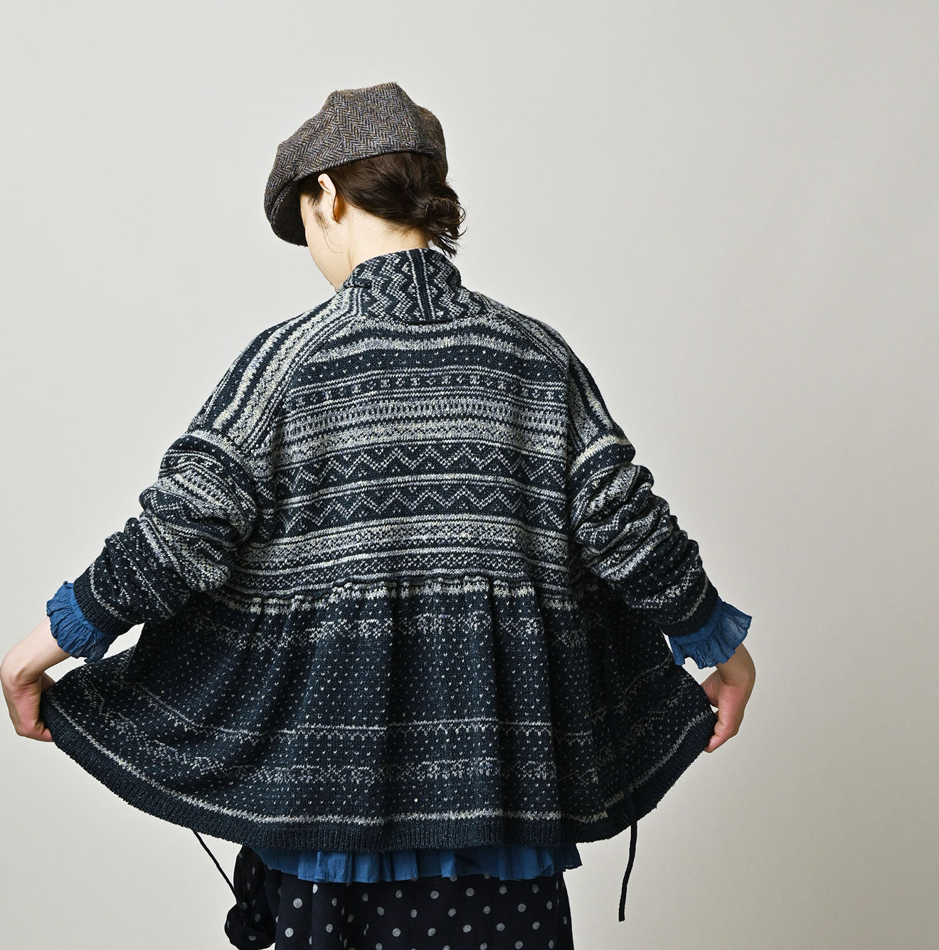 Indigo Nordic Jacquard  Bolero