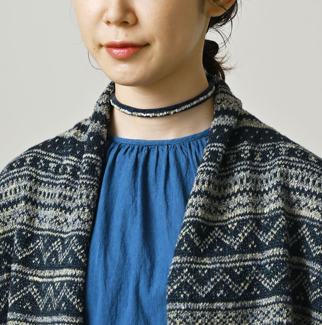 Indigo Nordic Jacquard  Bolero