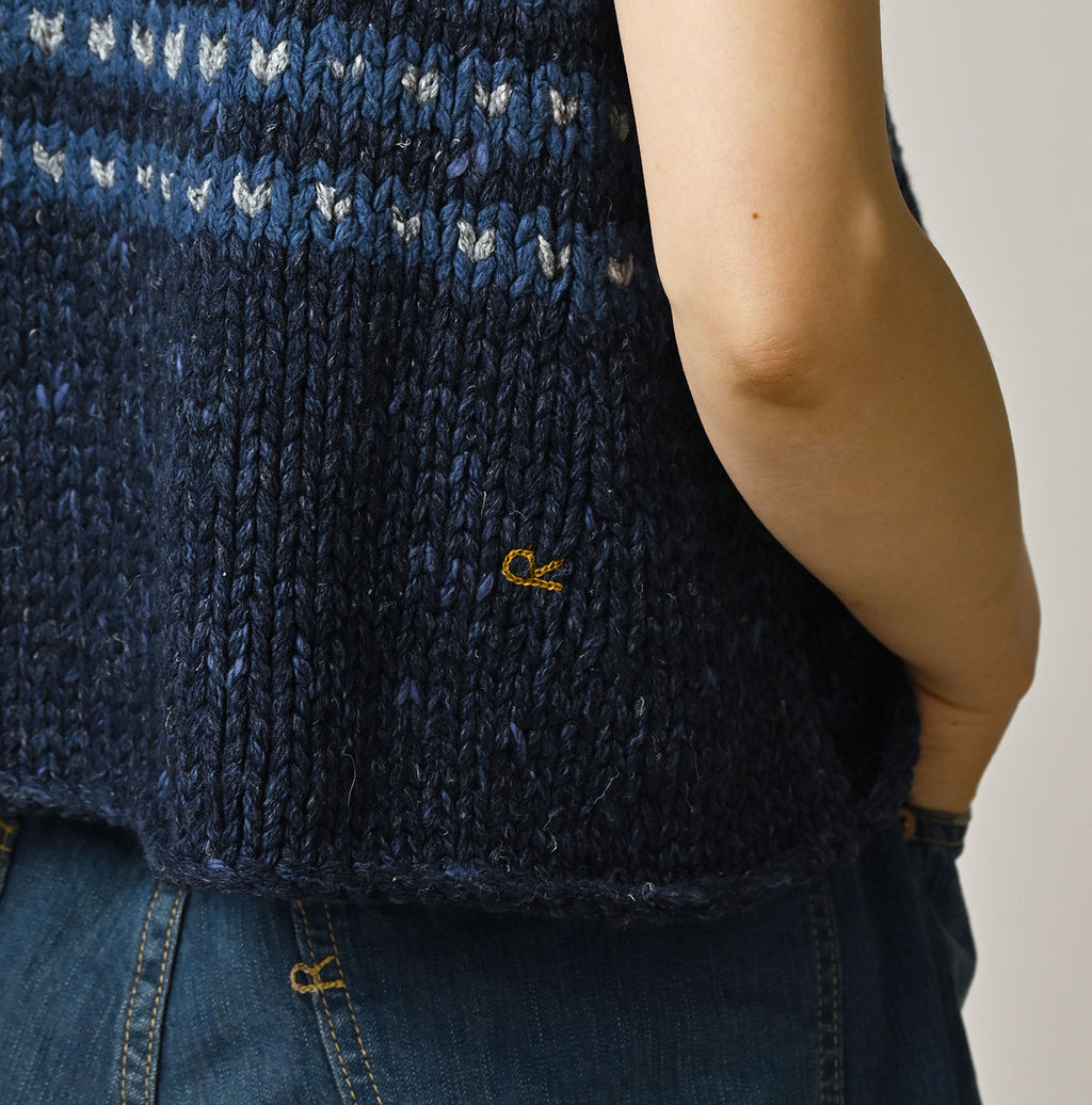 Indigo Knit Cowichan Vest