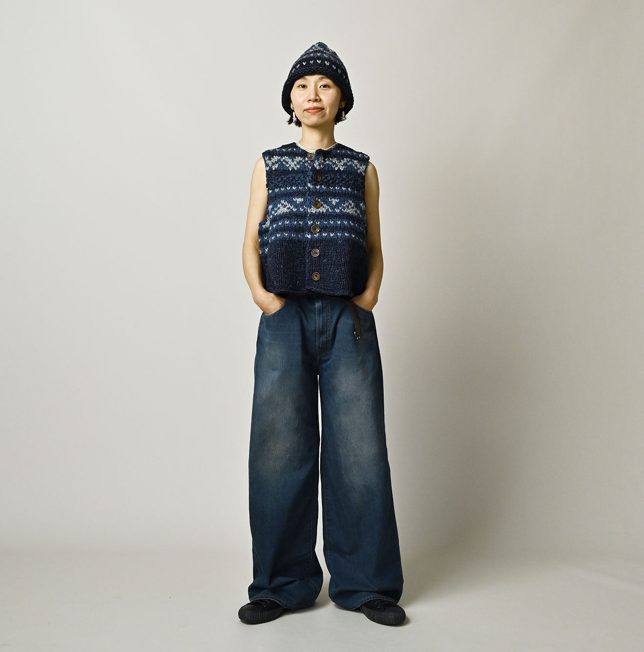 Indigo Knit Cowichan Vest