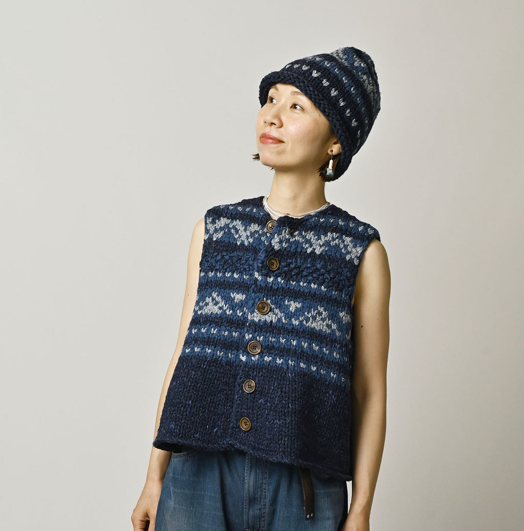 Indigo Knit Cowichan Vest