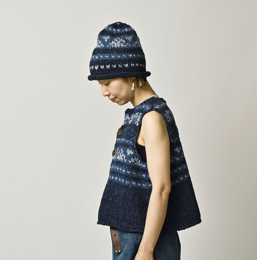 Indigo Knit Cowichan Vest