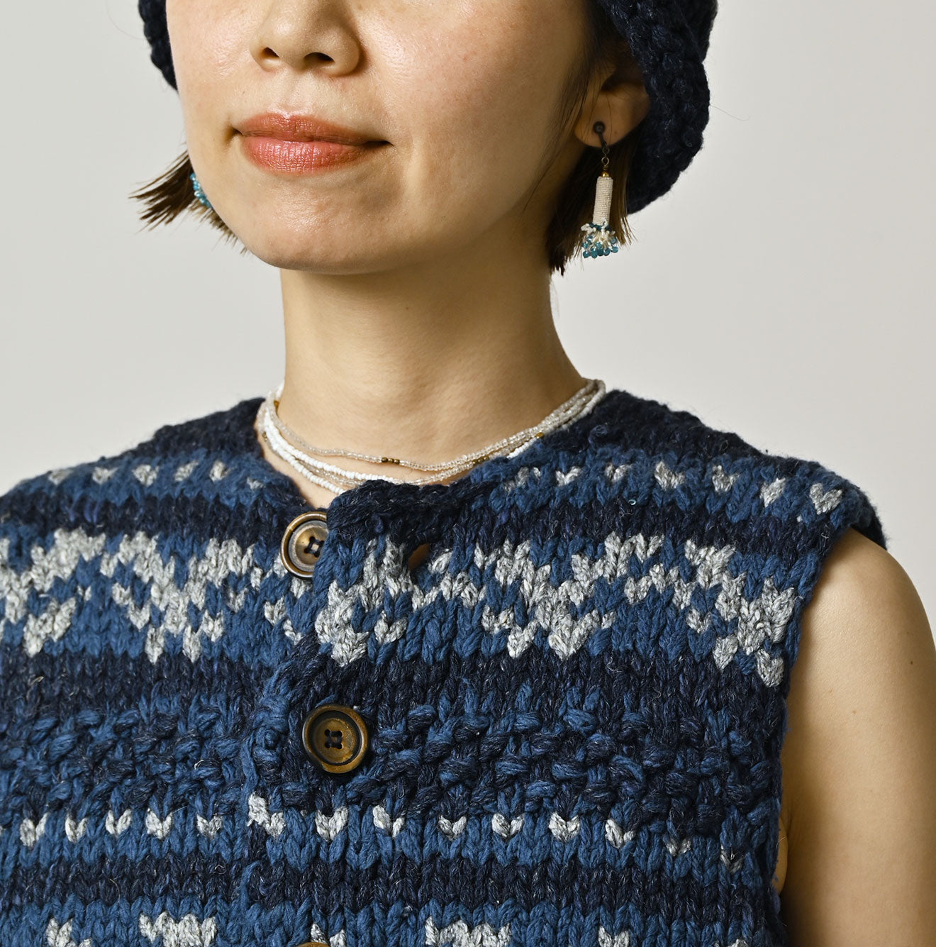 Indigo Knit Cowichan Vest