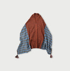 Boiled Gingham Jacquard Poncho