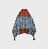 Boiled Gingham Jacquard Poncho