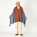 Boiled Gingham Jacquard Poncho