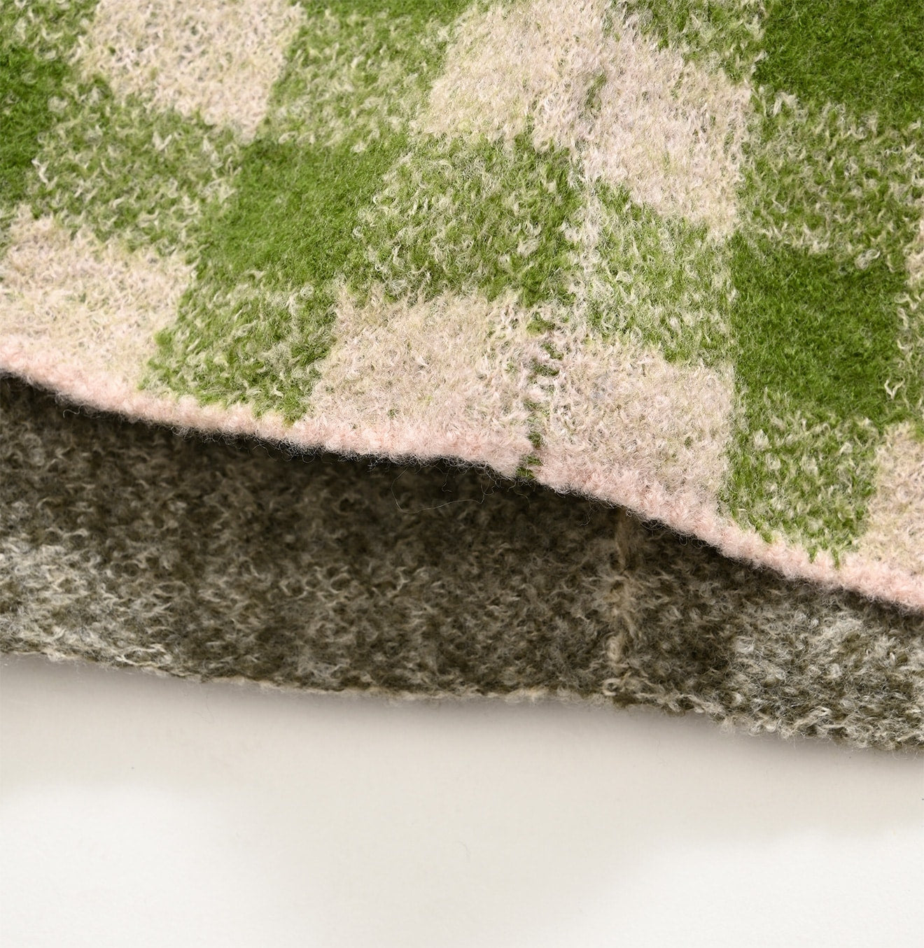 Boiled Gingham Jacquard Poncho