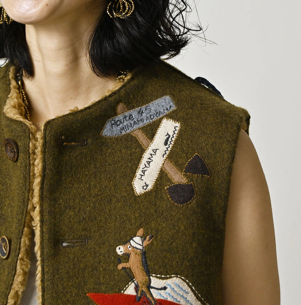 Jersey Melton Vest