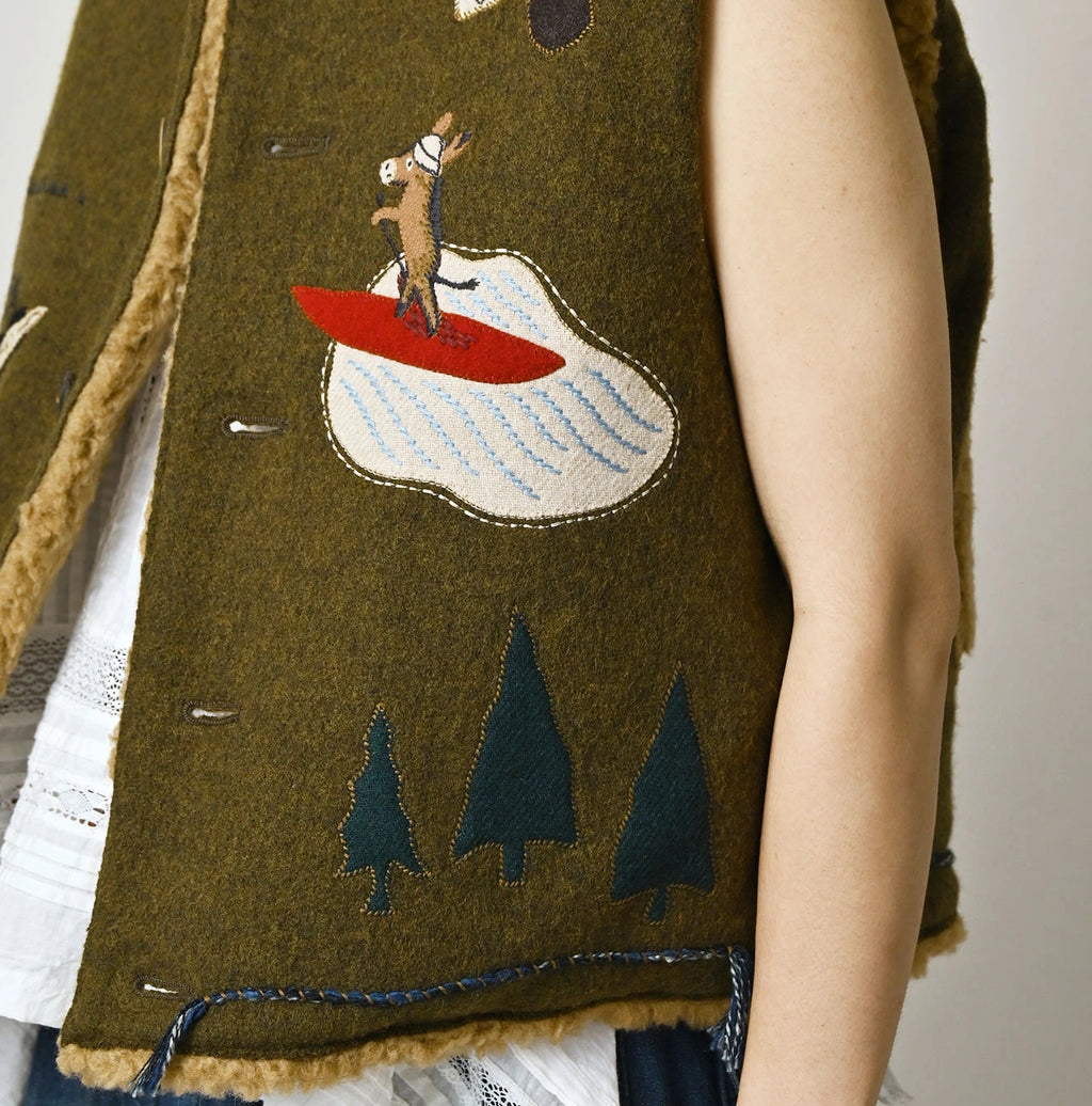 Jersey Melton Vest