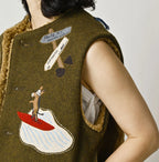 Jersey Melton Vest