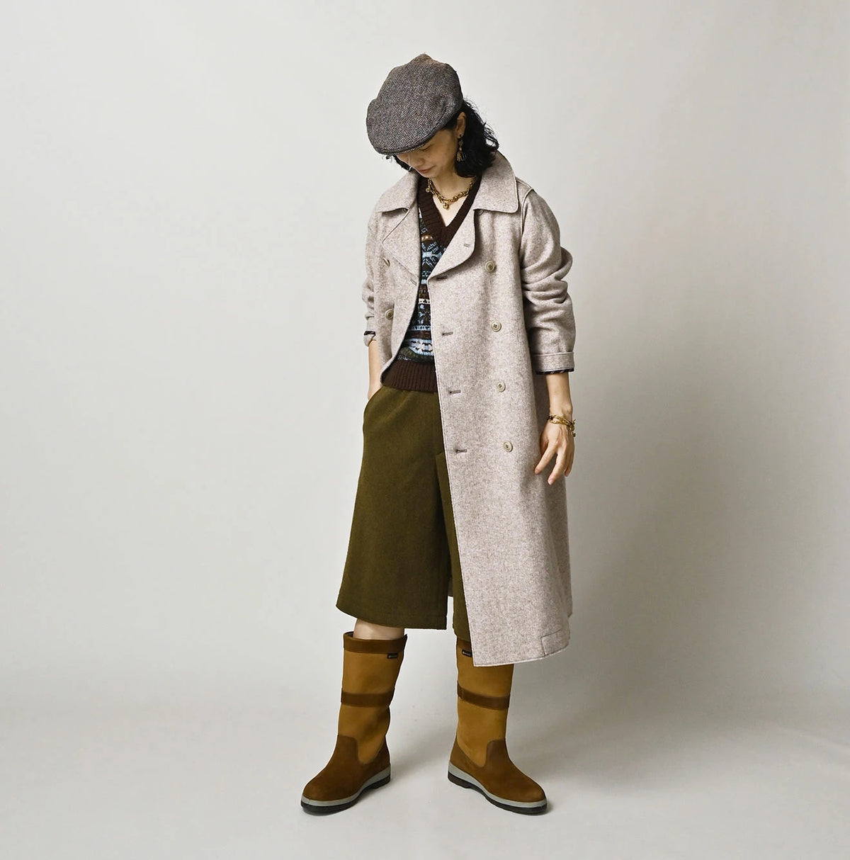 Jersey Melton Coat