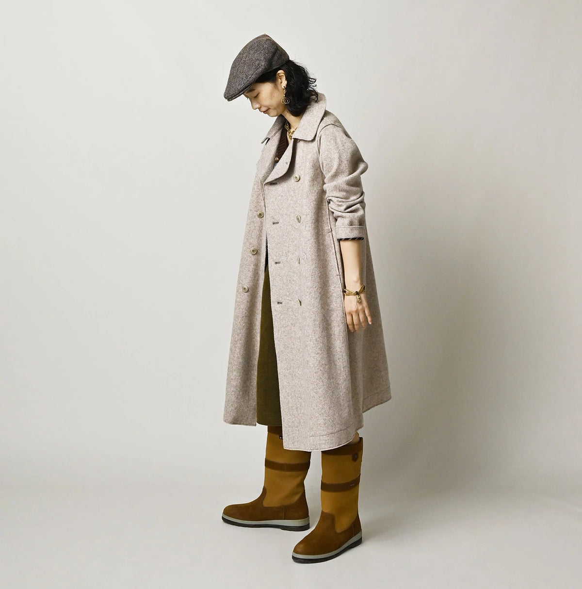 Jersey Melton Coat