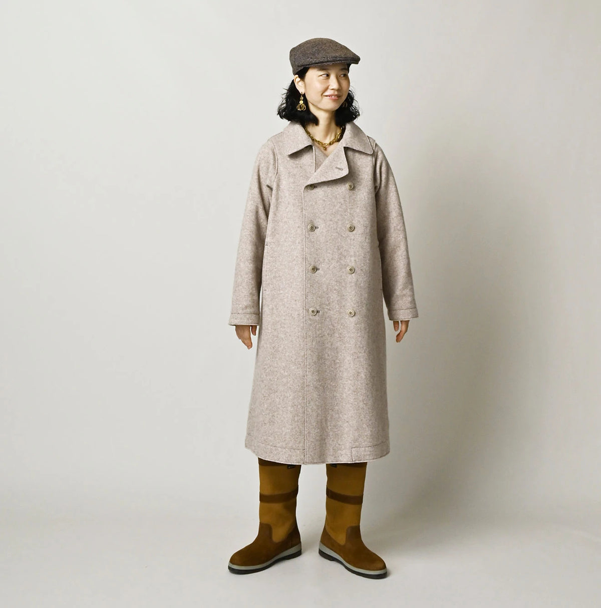 Jersey Melton Coat