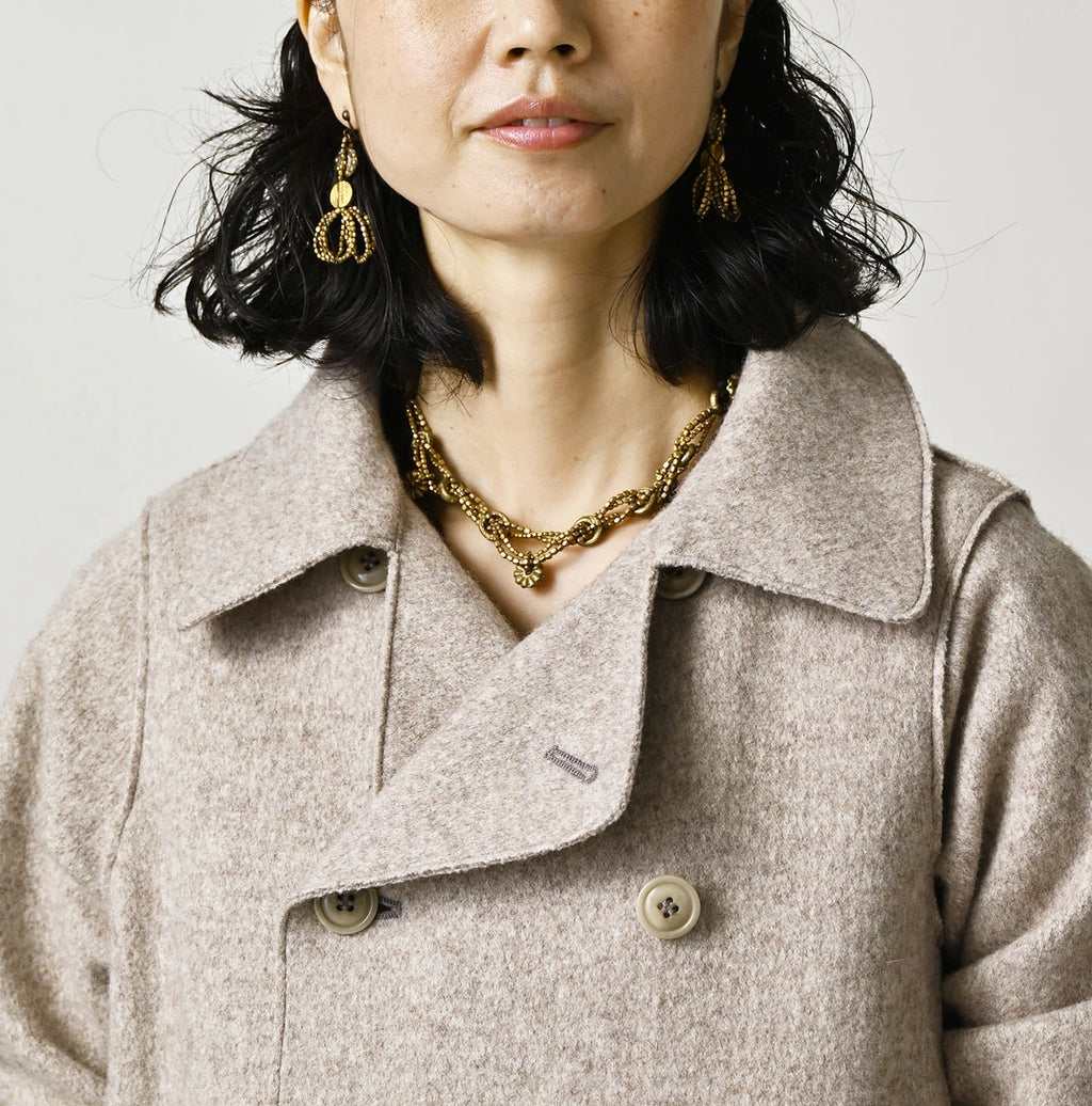 Jersey Melton Coat