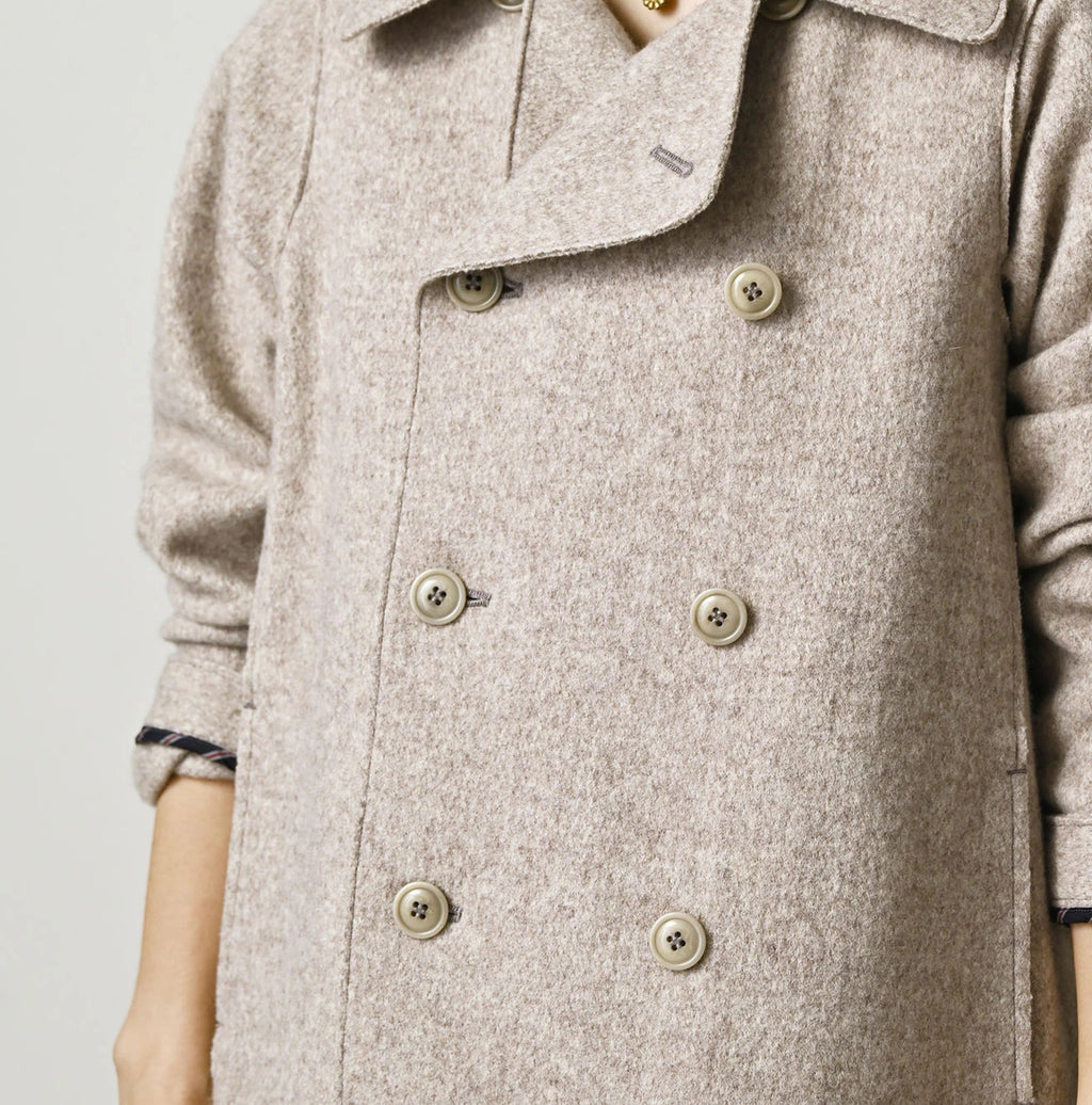 Jersey Melton Coat