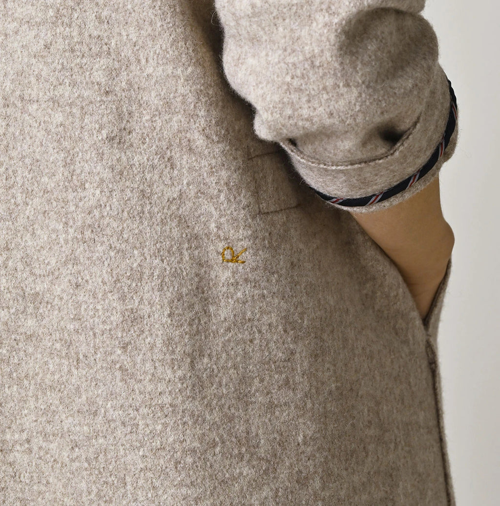 Jersey Melton Coat