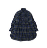 Indian Flannel Frill Tunic Green Tartan