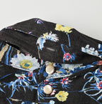 Indian Khadi Bouquet Stripe Print Ribbon Blouse Detail