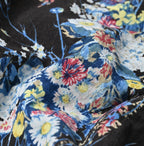 Indian Khadi Bouquet Stripe Print Ribbon Blouse Detail