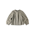 England Flannel Puff Blouse Gray