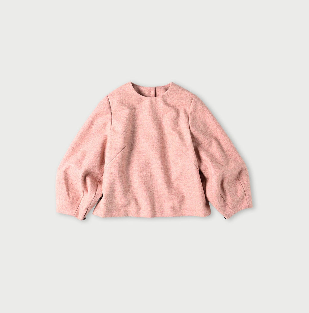 England Flannel Puff Blouse Pink