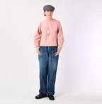 England Flannel Puff Blouse Female Model