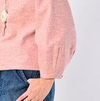England Flannel Puff Blouse Detail