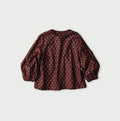 Square Komon Print Puff Blouse