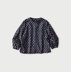 Square Komon Print Puff Blouse