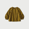 Square Komon Print Puff Blouse