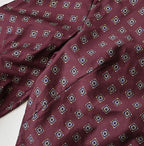 Square Komon Print Puff Blouse