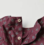 Square Komon Print Puff Blouse