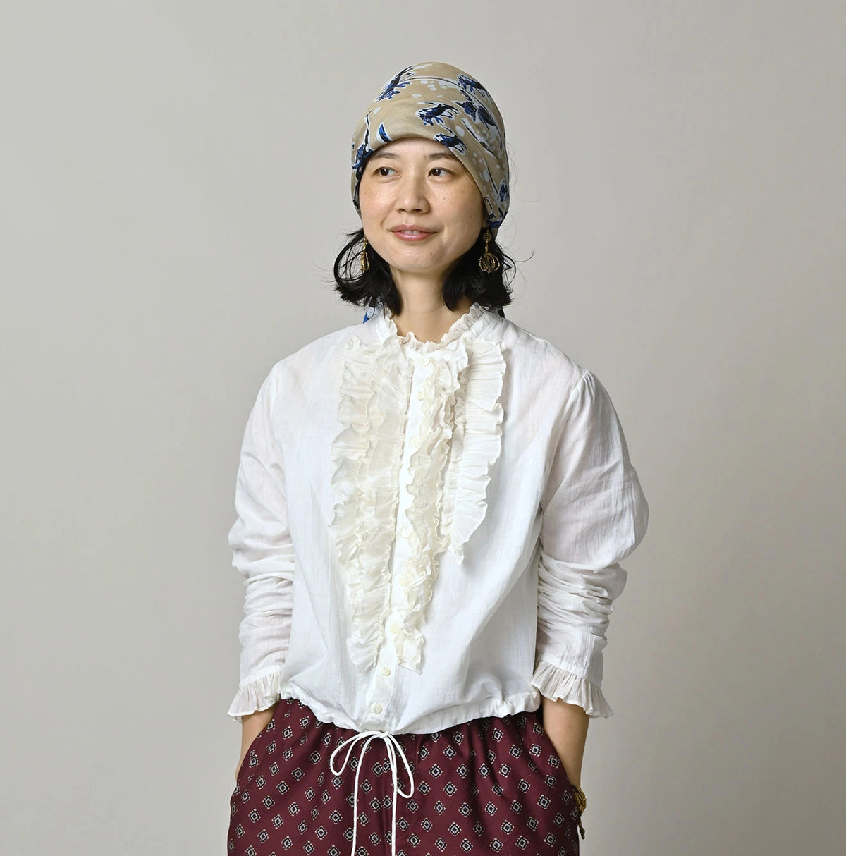 Khadi x Feather Khadi Silk Random Frill Tallulah Blouse