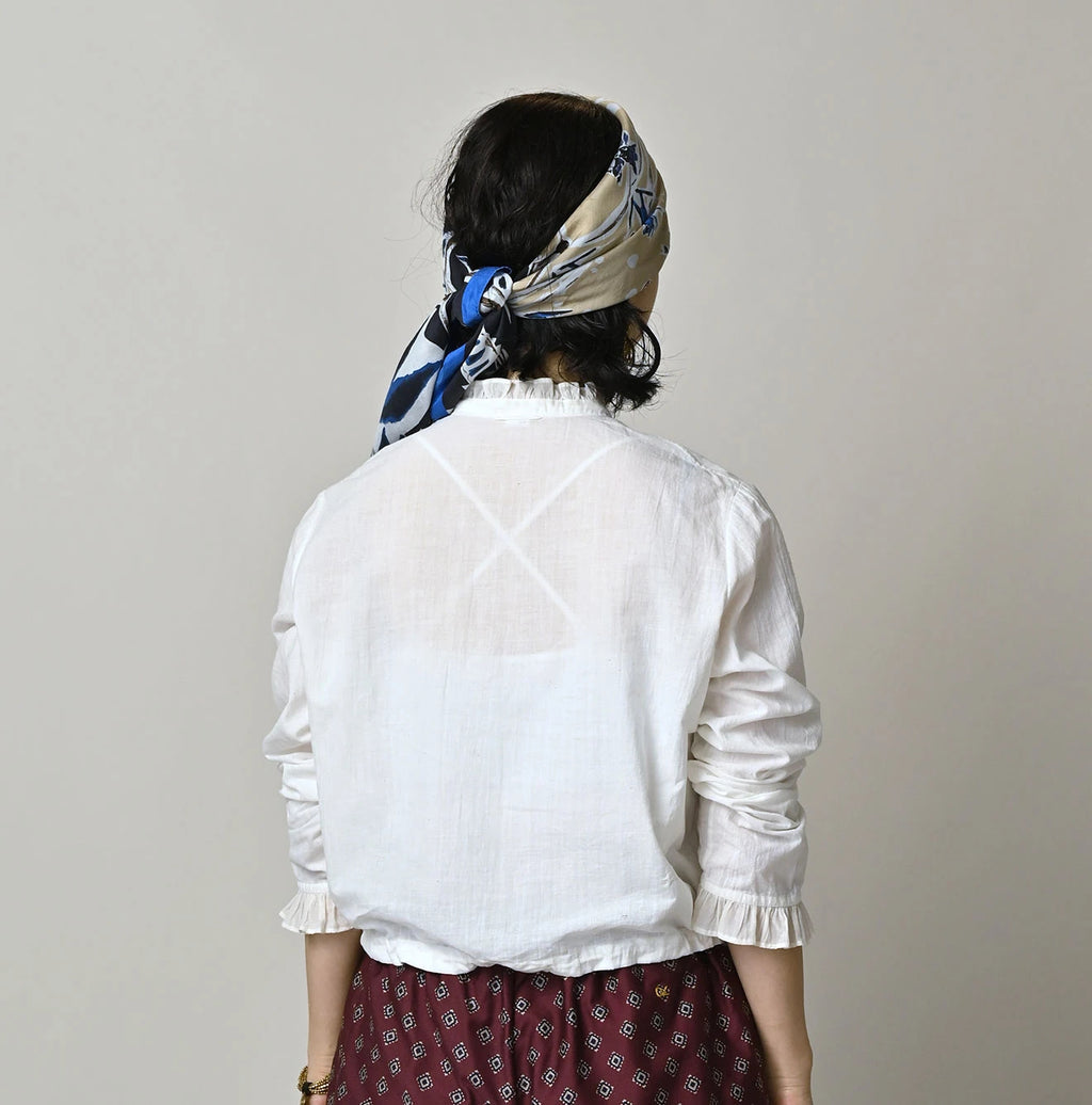 Khadi x Feather Khadi Silk Random Frill Tallulah Blouse