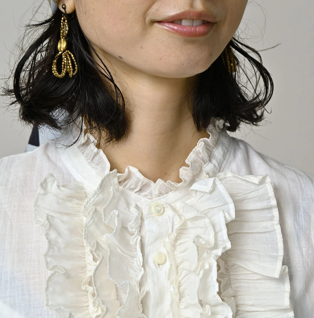 Khadi x Feather Khadi Silk Random Frill Tallulah Blouse