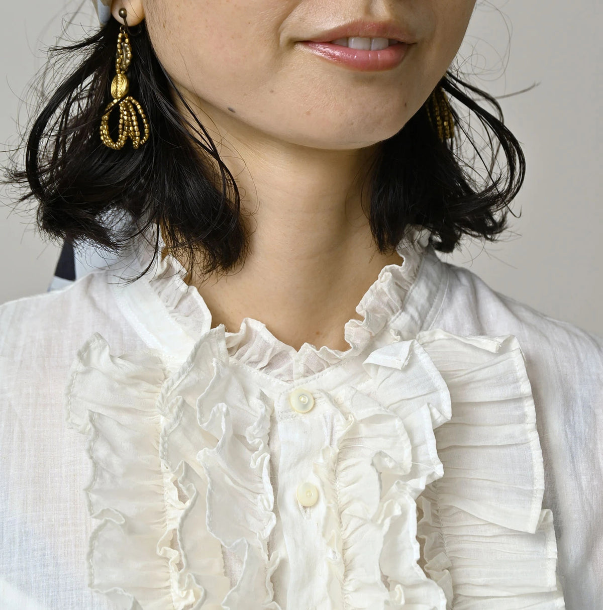 Khadi x Feather Khadi Silk Random Frill Tallulah Blouse
