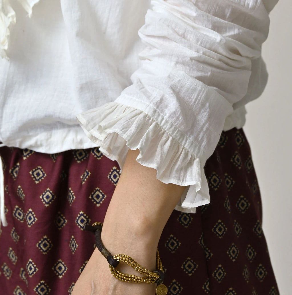 Khadi x Feather Khadi Silk Random Frill Tallulah Blouse