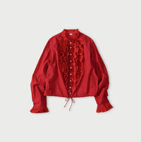 Khadi x Feather Khadi Silk Random Frill Tallulah Blouse
