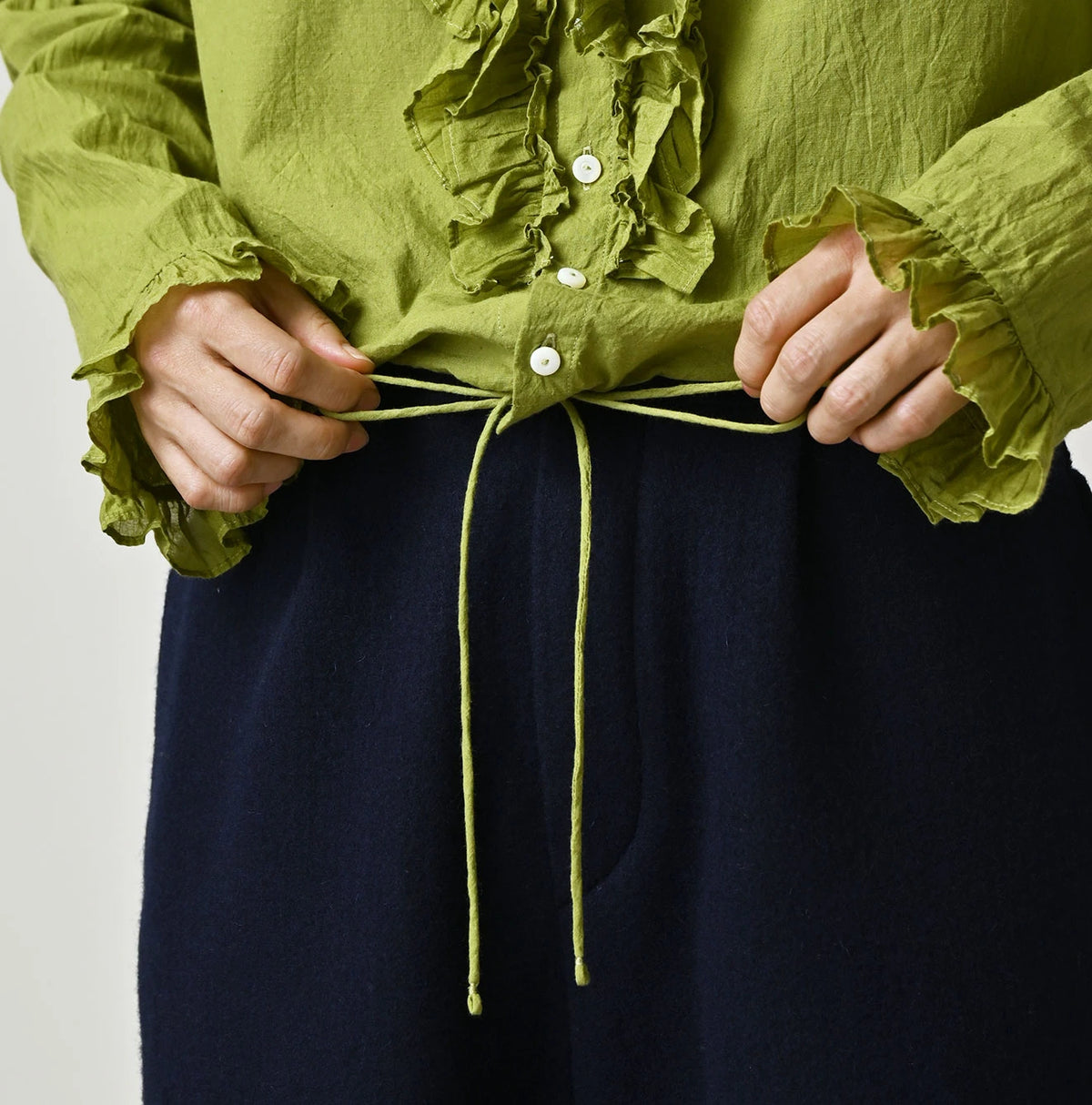 Khadi x Feather Khadi Silk Random Frill Tallulah Blouse