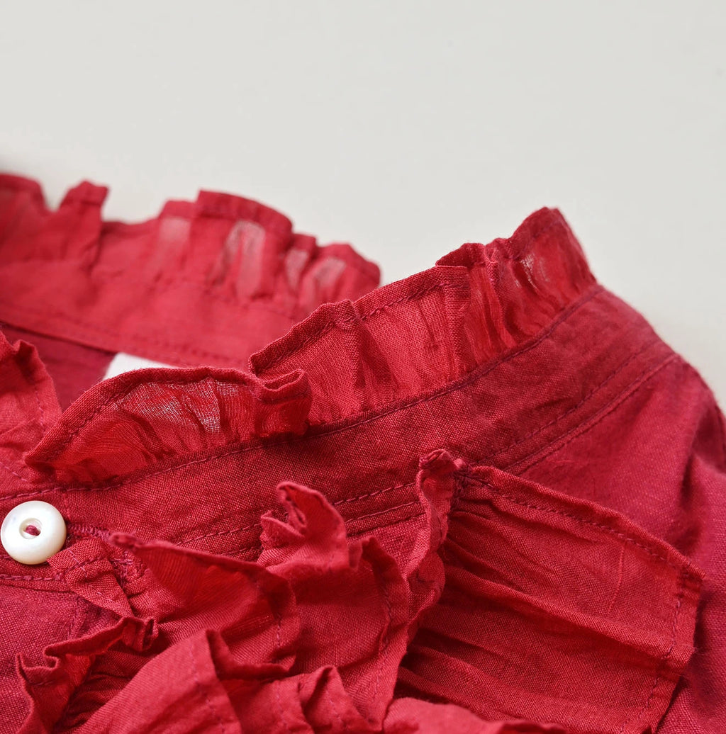 Khadi x Feather Khadi Silk Random Frill Tallulah Blouse