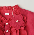 Khadi x Feather Khadi Silk Random Frill Tallulah Blouse