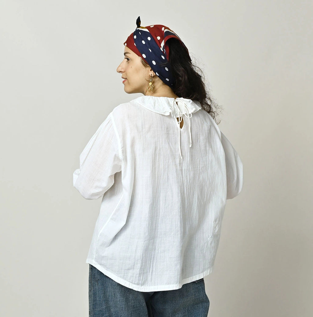 Khadi Frill Collar Blouse