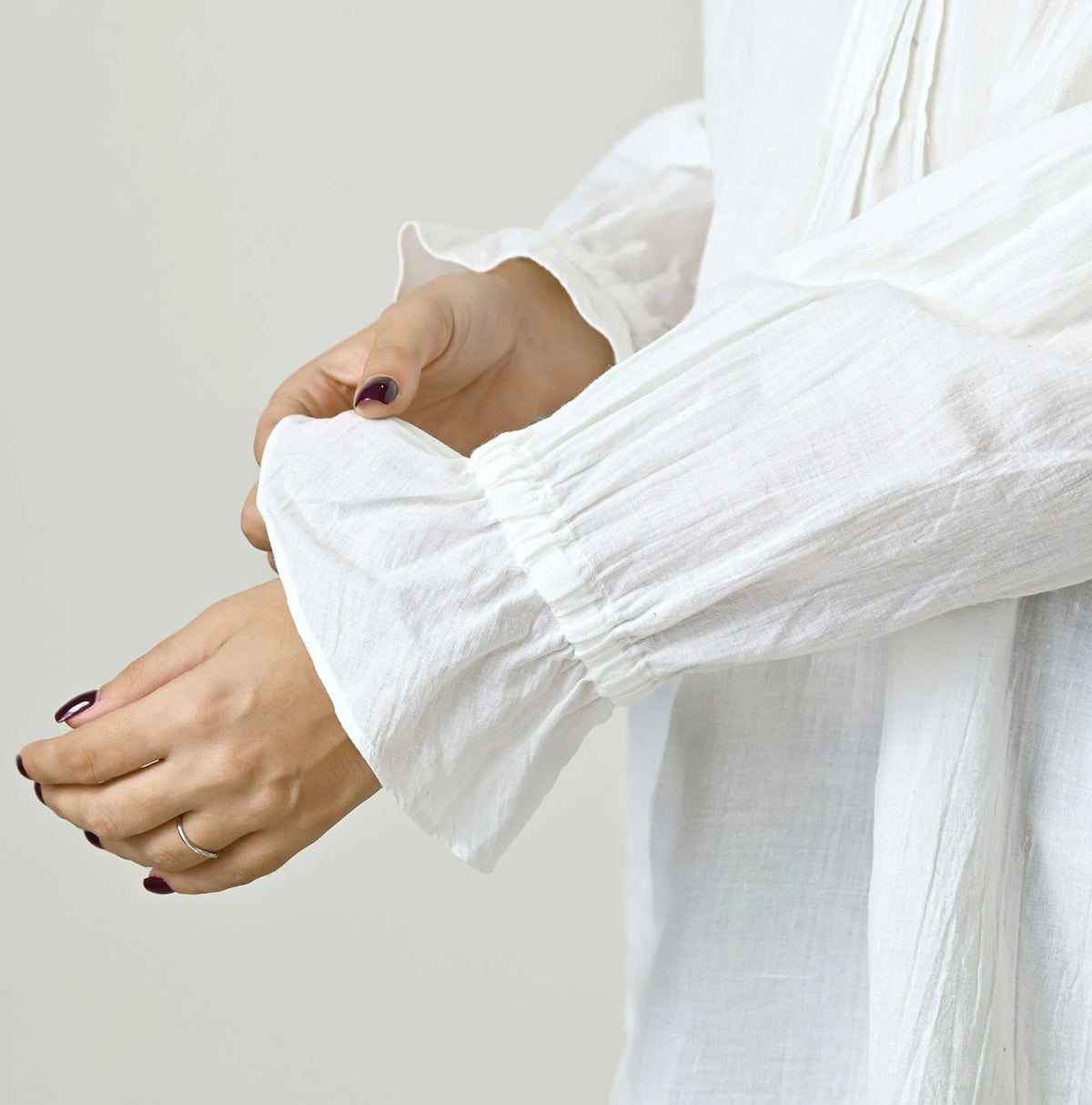 Khadi Frill Collar Blouse