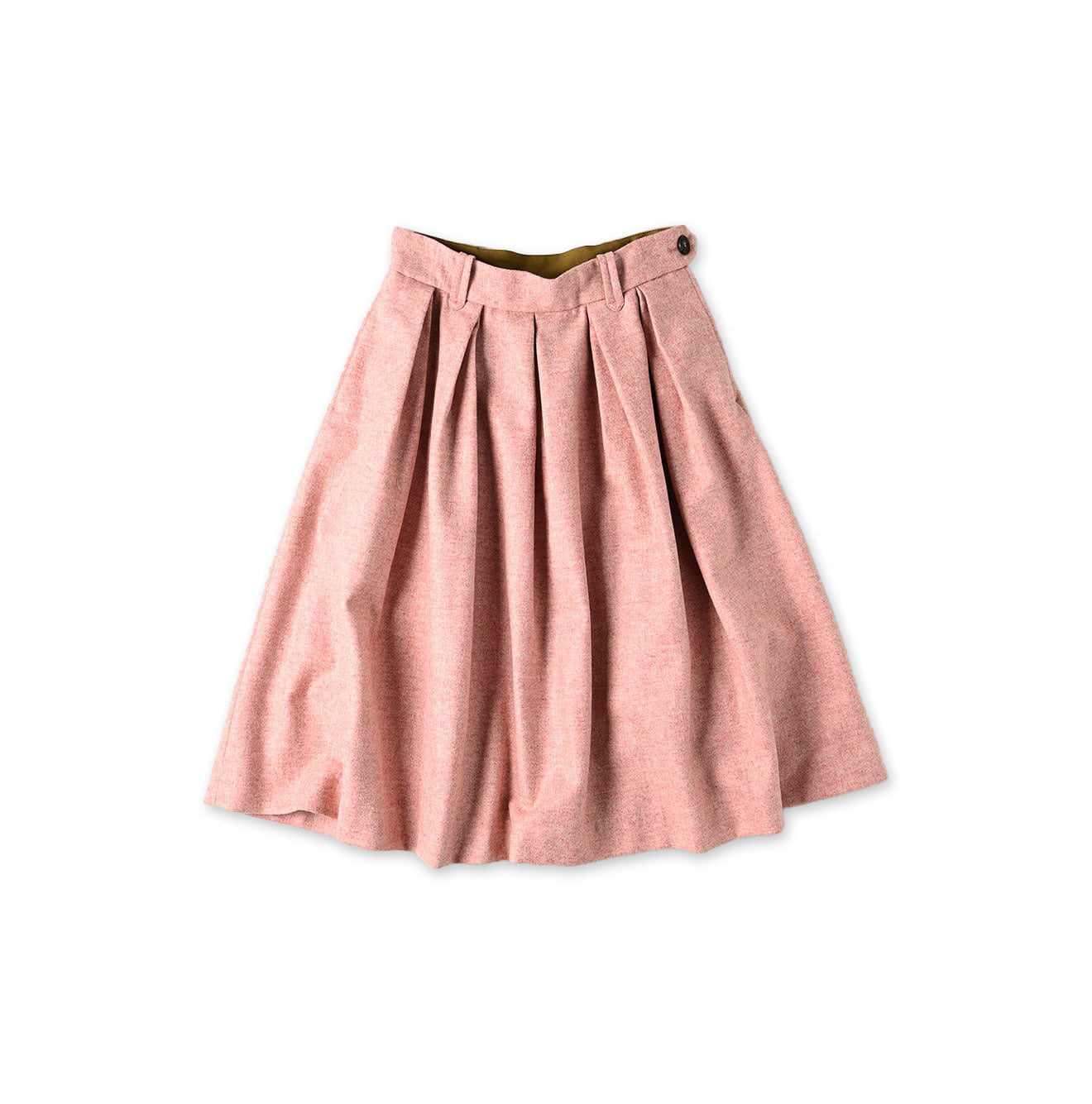 England Flannel Tuck Skirt Pink