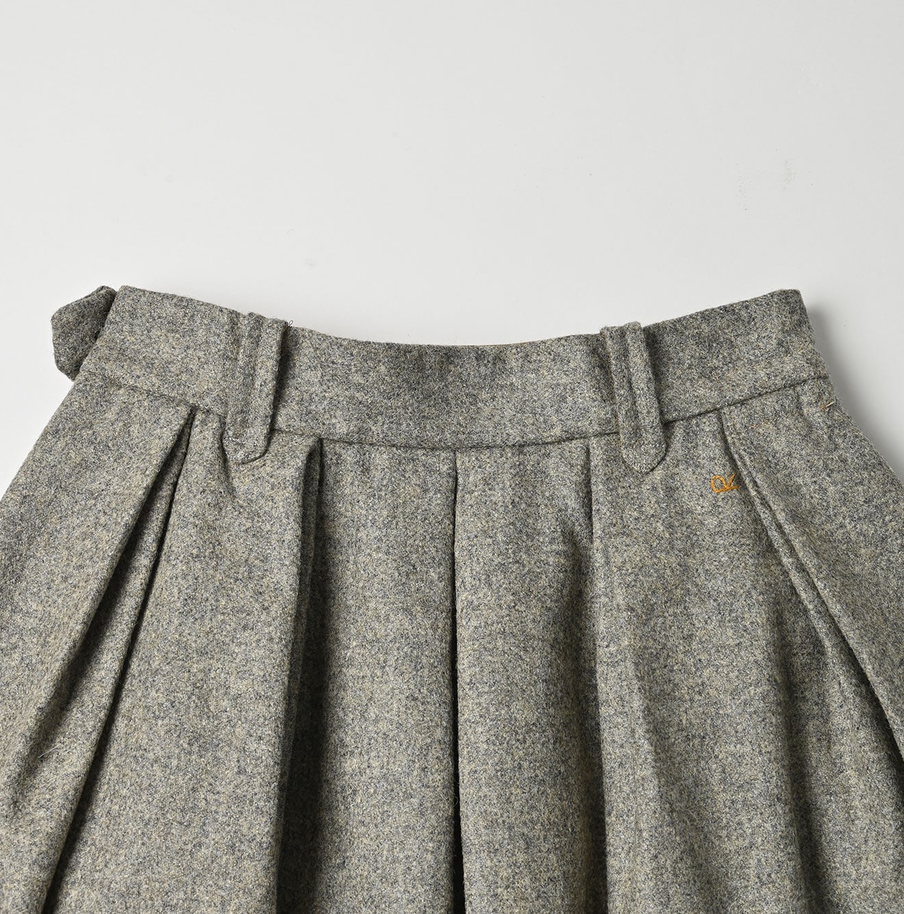 England Flannel Tuck Skirt Detail