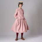 England Flannel Tuck Skirt Female Model