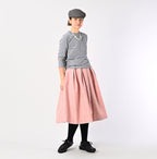 England Flannel Tuck Skirt Female Model