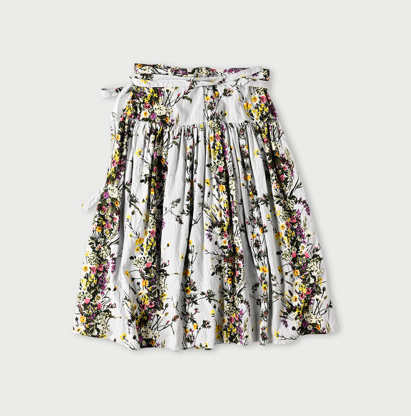 Indian Khadi Bouquet Stripe Print GuruGuru Skirt Back